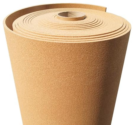 Rouleau Liege, Tableau Liège En Bandes, Tableaux Liège Pour Murs, Dalles Sol En Liège, Isolant Thermique e Isolation Phonique, 6mm 8mm D'Épaisseur, Pour Bureau Maison Fournitures DiyBraun(Color:Thick