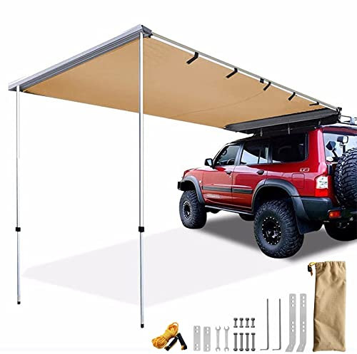 Toldo lateral impermeable extraíble para coche para acampar por tierra, tela Oxford 420D, resistente a la intemperie, protección UV50+, tienda de campaña para actividades al aire libre con bolsa de