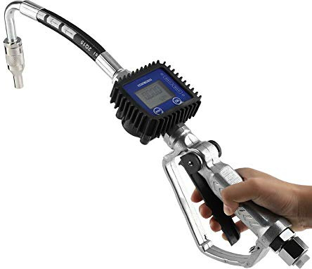 Elektronische Ölmesspistole Zapfpistole Digitale Anzeige ÖL ZäHler Kraftstoff DüSen Pistole Diesel Kraftstoff Elektronische Öl Pistole Quantitativ 1500psi Mit FüLlung Meter Spender 5-Digit Lcd