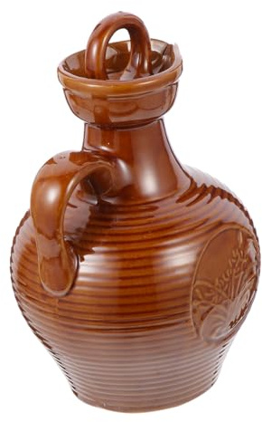 Ciieeo Vaso Per Vino in Ceramica Brocca Per Vino Portatile Per Casa e Ristorante Circa