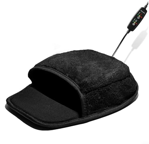 HOHOVYVY beheizte maus，USB-beheizte Computerkissen-Handwärmer，Beheiztes Pad Handwärmer mit Handgelenkschutz Home Office Laptop Arbeit USB Power(Black)