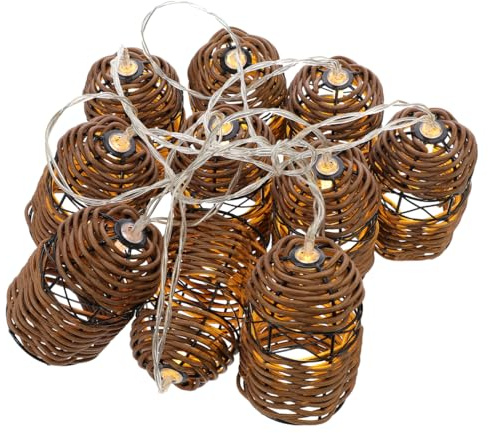Zerodeko Led Lichterkette Mit Simuliertem Rattan Design Batteriebetriebene Dekorative String Lights Für Innen Und Außen Perfekt Für Schlafzimmer Terrasse Garten Restaurant Und Partybeleuchtung