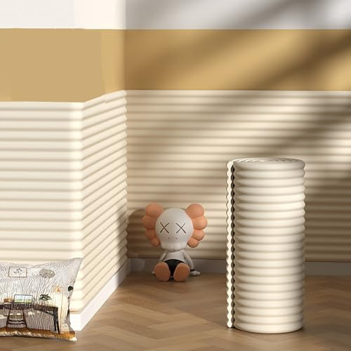 Wandkissen Selbstklebend Kinderzimmer, 60 cm Breite Anti-Kollision Wandpolster Gepolstert Kopfteil, Polsterpaneel Wand Wandschutz Bett für Kinder, Kantenschutz an den Ecken(Weiß,60 * 100 cm)