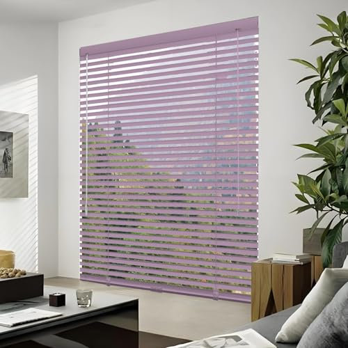 Aluminium Jalousie Horizontal Jalousien Für Fenster 25mm Lamelle nach Maß Breite 30 50 55 70 75 80 100 120 145 160cm für Fenster Venezianische Jalousette(Rosa)