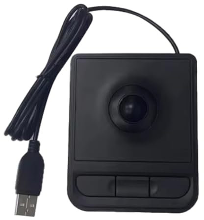 Luobannm Ratón USB de Escritorio Especial con Trackball, Control Industrial Integrado, Equipo de Autocontrol para Sala de Informática.