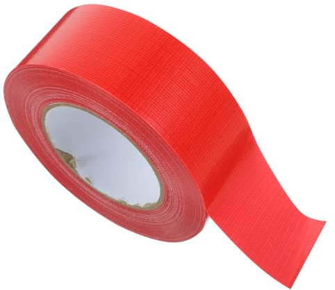 Ruban Adhésif Rouge Robuste 48mm X 50m, Usage Intérieur et Extérieur | 1 Rouleau, Tissu Résistant, Forte Adhérence, Multiusage, Réparation et Bricolage, pour Intérieur comme Extérieur