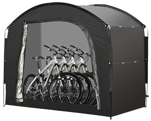 KPIRXO Fahrradgarage für Trek 3700 Disc 400 400/520 412 414 420 4300 4500 4900, wasserdichte Fahrradunterstand Outdoor Fahrradunterstand Für 2-4 Fahrräder Mit Uv-Schutz Und Reißverschluss