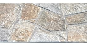 Piastrella Mattonella Gres Porcellanato Effetto Pietra, ciotoli beige sfumato dim 25 x 50 cm, 10 Pezzi, 1,25 mq, per Rivestimento Interno/Esterno