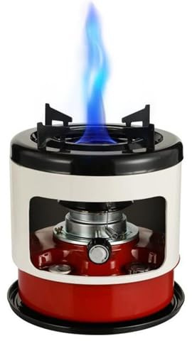 Stufa a cherosene, cucina all'aperto e campeggio, stufa a combustibile portatile for uso domestico(Red)