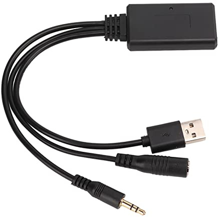 Tomantery Adaptador USB Auxiliar Profesional Material Duradero para Coche Conexión 5,0 Micrófono de 1500mm