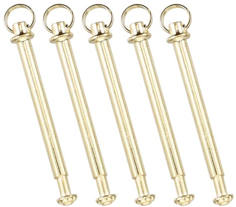 Sujetador de Abanico de Mano Remaches 21mm, Hierro, 5 Juegos | Pieza de Reparación para Abanicos Plegables Papel Hechos a Mano, Color Dorado, Instalación Sencilla