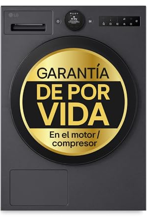 LG RHX7009TBB - Secadora con Inteligencia Artificial 9 kg, Bomba de Calor Dual Inverter, Eficiencia B, Serie 700, Tecnología AI Dry, Eco Hybrid, Conectividad Wi-Fi ThinQ, Acero Negro Mate