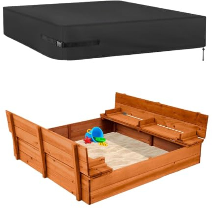 Sand Box Cover Square Windproof Large Heavy Duty Waterproof Protection