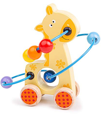 Bigjigs Toys Schiebe-Giraffe mit Motorikschleife