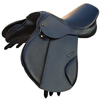 Sie in Englisch, Leder-Sattels, Schwarz , 17.5'' Wide