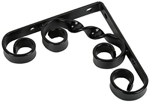 City Deco Centre ORNAMENTAL SCROLL BRACKET Can be Used for Hanging Baskets in the Garden (8x 8, BLACK)