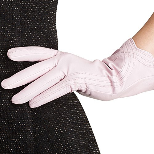Nappaglo Damen Lederhandschuhe Winter Touchscreen Lammfell Elegant Echtleder Warm Handschuhe Outdoor