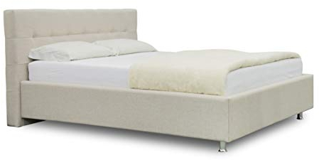ES Design 08 Polsterbett Lion mit 5 Jahren Garantie, EIN hochwertiges Bett, Lattenrost und Stauraum (beige 22, 160 x 200 cm)