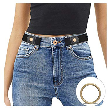 JasGood Schnallenfreier Damen Stretch Elastischer Gürtel für Damen Herren, Plus Size Keine Schnalle Unsichtbarer Gürtel für Jeans Hosen