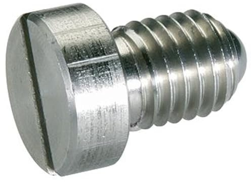 HALDER Federndes Druckstück, mit Kugel, Kopf und Schlitz/rostfreier Stahl, Standard-Federkraft | d1=M12 | 22050.0945