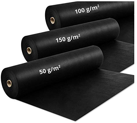 casa pura Toile de Paillage - Geotextile Anti Repousse | Toile 50 g/m² - 3 Largeur Jusqu'à 250 m | Bache Anti Mauvaises Herbes | Résistante & Perméable | 1.5m x 30m