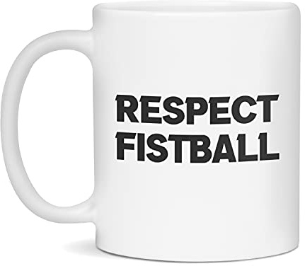 Respect Fistball Ceramic Coffee Mug, 11-Ounce White