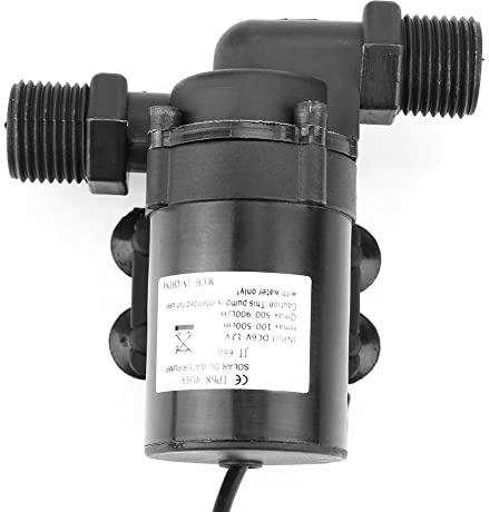 Mini Boost Pumpe, DC 12V-24V Tauchwasserpumpe Bürstenloser Motor mit Saugnäpfen 20mm (G1/2) Gewinde, für Springbrunnen Pool Solar Warmwasserbereiter Zirkulationssystem