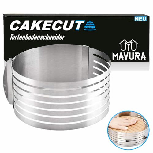 MAVURA CAKECUT Tortenbodenschneider Schneidhilfe Tortenring Kuchenring
