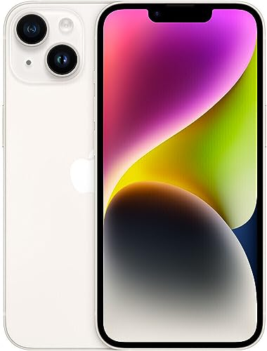 Apple iPhone 14, 128GB, Starlight - (Renewed)