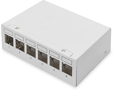 DIGITUS Desktop Modular Patch Panel, geschirmt, 6-Port, Lichtgrau