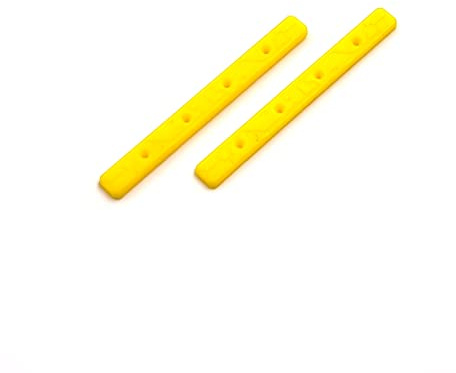 SPITBOARDS Rieles de tablero para diapasón, juego de 2 con tornillos - Amarillo