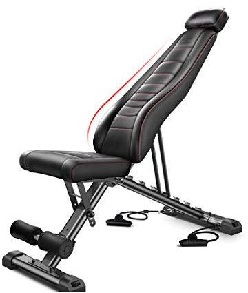 Hantelbank, Standard-Hantelbänke, Hantelbank, klappbares Bauchmuskel-Crunch-Übungsbrett, Hantelbank für Heim-Fitnessstudio, flache Neigung, vielseitig einsetzbar, Blackolympic-Hantelbänke