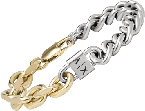 Armani Exchange Herren-Edelstahl-Kettenarmband