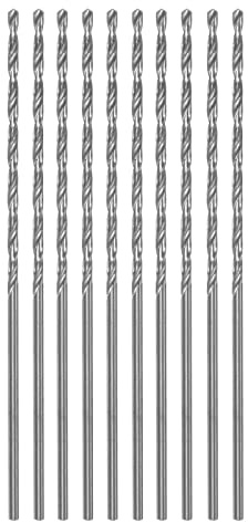 QUARKZMAN 10 Stk Extra Lange Spiralbohrer 1.5mm HSS Bohrspitze mit Schnellstahl Gerade Schaft Bohrkronen 70mm Länge für Metall Holzwork Plastik Alulegierung