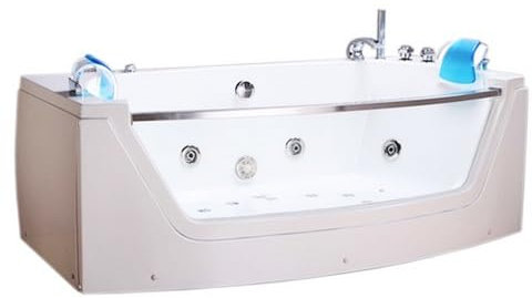 Bagno Italia Vasca idromassaggio 180x90 cm led radio ozonoterapia 14 getti
