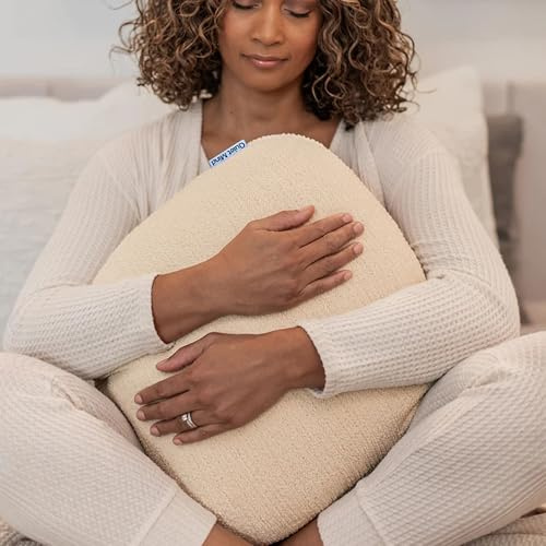 Quiet Mind Sensory Weighted Pillow for Stress & Anxiety Relief, 12lb Cashew