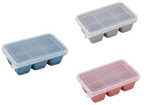 Cabilock 3St Eiswürfelform Eisgitter Eiswürfelbehälter aus Silikon mit Deckel eiswürfelkühler eiswürfel kühler Silikonformen Eisformen Mini-Eismaschine Formen für die Eisherstellung Hund