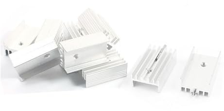 TVOLRFNIY 10 Stück schwarzes Aluminium 21 x 15 x 11 mm TO-220 Kühlkörper for MOS, 7805 Triodenkühler, IC-Chip-Kühlung(Color:25x15x11mm)