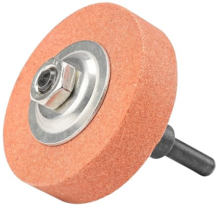 NuoDunco Schleifscheiben-Adapter und 75-mm-Schleifstein, verwandeln Sie elektrische Bohrmaschine in Schleifmaschine für Metallschleifen, Polieren, Entgraten (rot)