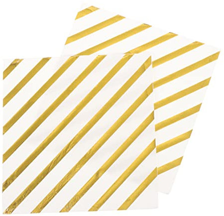 SEWOART 40blätter Goldfolien-papierservietten Für Hochzeiten Und Feierlichkeiten Einweg-servietten Mit Elegantem Design Für Partys Abendessen Und Besondere Anlässe