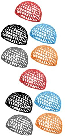 COLLBATH 10 Stk Handgemachter Netz schlafhut Haarschlafmütze Damenstirnbänder für kurze haare Frauen Haarnetz Gehäkeltes Netz-Haarnetz schlafendes gehäkeltes Haarnetz Stoff Colorful