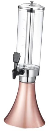 Colcolo Dispensador de Bebidas y Enfriador de Cerveza de 3 l con Grifo Integrado para Bebidas frías y Calientes, Bebidas para Exteriores, Oro Rosa