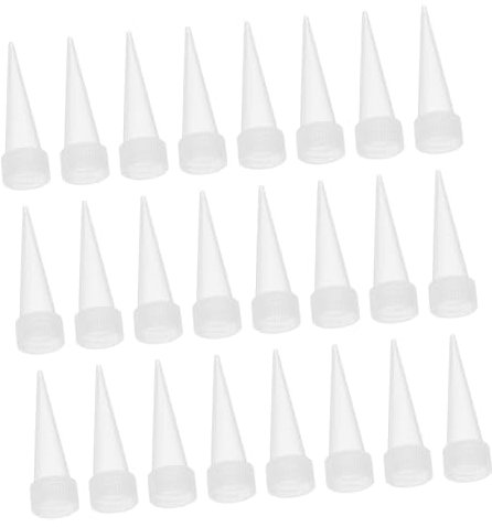 BEBEMOKO 100stücke Wiederverwendbare Dichtungsdüsen Präzise Anwendung Für Kleber Und Transparent Leicht Zu Schneiden Für Verschiedene Projekte Und Anwendungen