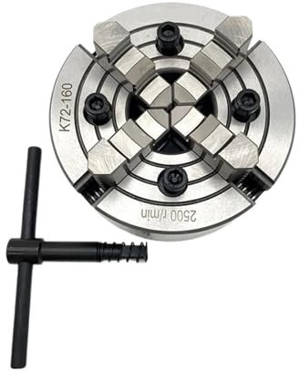 DAISHUJIE Drehfutter Drehfutter, 160 mm, 4-Backen-Drehfutter K72-160, unabhängiges Spannfutter, Metall-Drehfutter, 4-Backen-Spannfutter for Tischdrehmaschinen