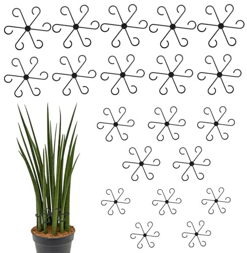 20 Pezzi Supporti per Piante Perenni,13.5cm/11.7cm/7.7cm/5.8cm Anello Riutilizzabile per Piante,Supporti Per Steli Per Piante Rampicanti,Rami Strutture Di Supporto Pinza,per Ortensia,Rose,pomodori