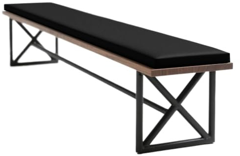 WLXFF Leder Bankauflage mit Reißverschluss, Waschbare Bierbankauflagen Gepolstert Auflage bankauflage Outdoor sitzauflagen gartenmöbel für Biertisch,No8,120X25X3CM