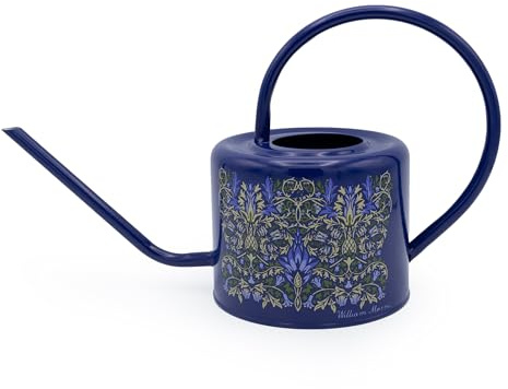 Robert Frederick William Morris Regadera - Patrón de Cabeza de Serpiente - Regadera de Acero galvanizado de 1,2 L para Interiores y Exteriores - Diseño Floral Vintage - Regalo de jardinería para los