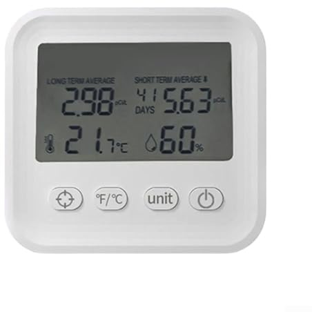 Mini radon Air Monitor, capteur de température et d'humidité multifonction Détecteur de radon d'intérieur pour écran E-Ink à domicile