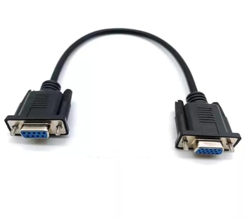KJCPZYPP Cavo di trasmissione dati da DB9 femmina a VGA femmina a 15 pin a tre file da VGA a DB9 seriale RS232 cavo dati per la trasmissione reciproca di segnali tra dispositivi video a 9 pin e