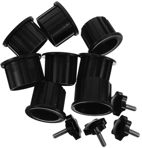 VICASKY 4 Ensembles Inserts de Base de Parasol Noir pour Pied de Parasol Lourd Accessoires de Remplacement pour Trou de Table Terrasse Installation Facile pour Jardin et Balcon